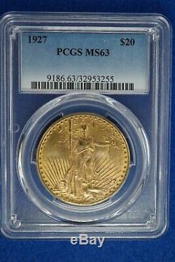 1927 1 oz gold Double Eagle Saint-Gaudens PCGS MS63