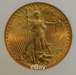 1927 $ 20 Dollar Gold Double Eagle St. Gaudens NGC MS 64 Check Pics