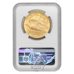 1927 $20 Gold Saint Gaudens Double Eagle NGC MS61 graded Philadelphia mint coin