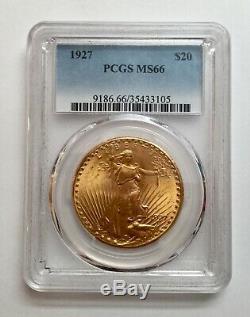 1927 $20 Gold St. Gaudens Double Eagle PCGS MS 66