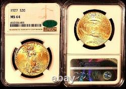 1927 $20-NGC/CAC MS64 PQ-Saint Gaudens Double Eagle