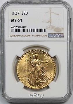 1927 $20 NGC MS 64 Saint-Gaudens Gold Double Eagle