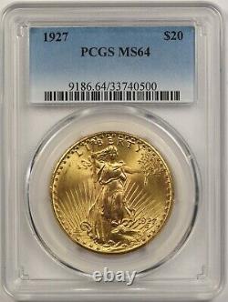 1927 $20 PCGS MS 64 Saint-Gaudens Gold Double Eagle
