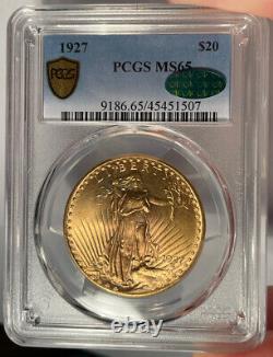 1927 $20 PCGS MS 65 CAC St. Gaudens Gold Double Eagle