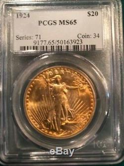 1927 $20 PCGS MS65 Gold Saint Gauden Double Eagle, Buy 1 or all 25-great hedge