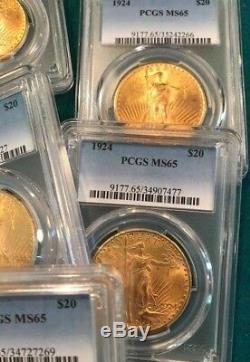 1927 $20 PCGS MS65 Gold Saint Gauden Double Eagle, Buy 1 or all 25-great hedge