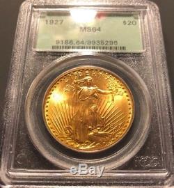 1927 $20 SAINT GAUDENS GOLD DOUBLE EAGLE Old Green Label