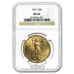 1927 $20 Saint-Gaudens Gold Double Eagle MS-64 NGC SKU#11182