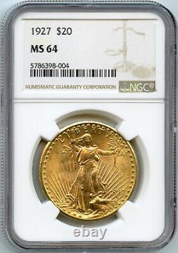 1927 $20 Saint Gaudens Gold Double Eagle NGC MS64