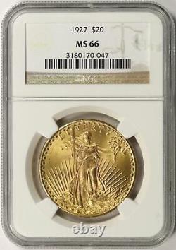 1927 $20 Saint-Gaudens Gold Double Eagle NGC MS66