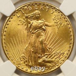 1927 $20 Saint-Gaudens Gold Double Eagle NGC MS66