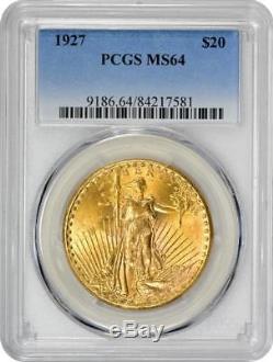 1927 $20 Saint Gaudens Gold Double Eagle PCGS MS 64 Real Nice Mint Luster