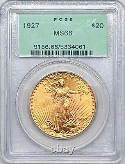 1927 $20 Saint Gaudens PCGS OGH MS66 Gold Double Eagle 334061
