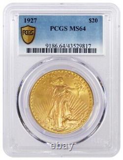 1927 $20 St Gaudens Double Eagle Gold PCGS Secure MS64 Uncirculated Coin #17