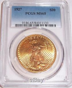 1927 $20 St Gaudens PCGS MS65 GEM Philadelphia Gold Double Eagle