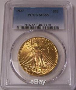 1927 $20 St Gaudens PCGS MS65 GEM Philadelphia Gold Double Eagle