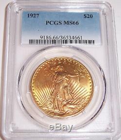 1927 $20 St Gaudens PCGS MS66 GEM Philadelphia Gold Double Eagle