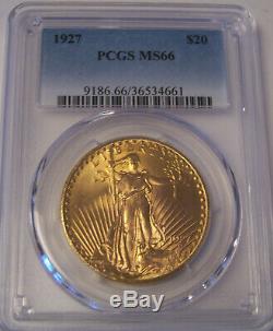 1927 $20 St Gaudens PCGS MS66 GEM Philadelphia Gold Double Eagle