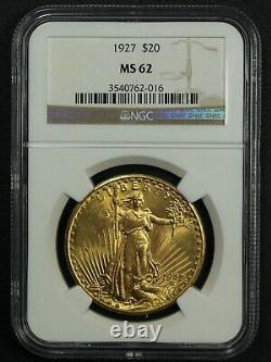 1927 $20 Twenty Dollar St Gaudens Gold Double Eagle NGC MS 62