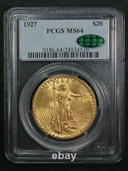 1927 $20 Twenty Dollar St Gaudens Gold Double Eagle PCGS MS 64 CAC