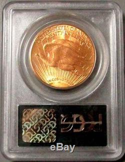 1927 Gold $20 Saint Gaudens Double Eagle Green Label Pcgs Mint State 63