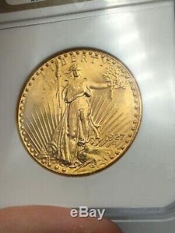 1927 NGC MS65 $20 Gold Saint Gaudens Double Eagle Amazing Lustrous Coin