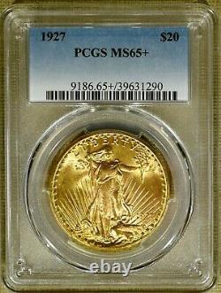 1927 PCGS MS65+ $20 Saint Gaudens Gold Double Eagle (#2)
