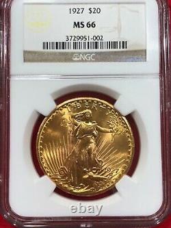 1927 Saint Gauden's $20 gold Double Eagle MS66 Superb Gem