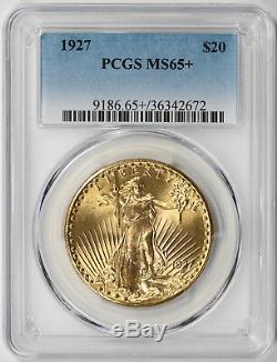 1927 Saint Gaudens Double Eagle Gold $20 MS 65+ Plus PCGS