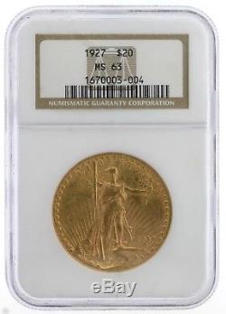 1927 St. Gaudens $20 Dollar Gold Double Eagle NGC MS 63
