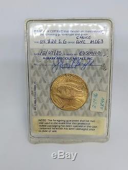 1927 St Gaudens Double Eagle $20 Gold Coin Uncirculated Sealed Package