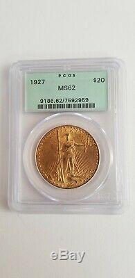 1927 St. Gaudens Double Eagle $20 Gold Piece PCGS MS62