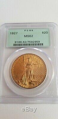 1927 St. Gaudens Double Eagle $20 Gold Piece PCGS MS62
