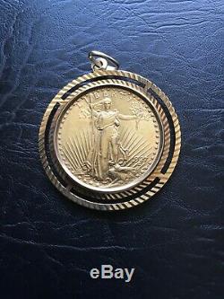 1927 St Gaudens Gold Double Eagle In 18k Bezel
