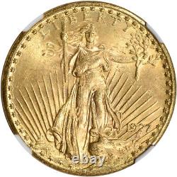 1927 US Gold $20 Saint-Gaudens Double Eagle NGC MS62