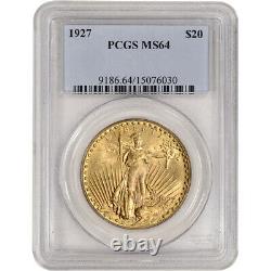1927 US Gold $20 Saint-Gaudens Double Eagle PCGS MS64