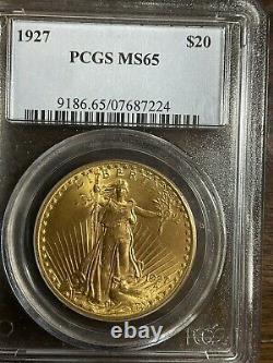 1927 US Gold $20 Saint Gaudens Double Eagle PCGS MS65 07687224