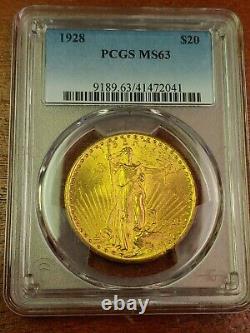 1928-$20.00 Saint-Gaudens Double Eagle, PCGS MS-63