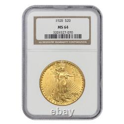 1928 $20 Gold Saint Gaudens Double Eagle NGC MS64 choice graded coin