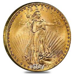 1928 $20 Gold St. Gaudens Double Eagle Coin NGC MS 66