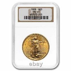 1928 $20 Saint-Gaudens Gold Double Eagle MS-61 NGC SKU#1588