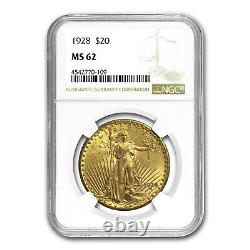 1928 $20 Saint-Gaudens Gold Double Eagle MS-62 NGC SKU#12488