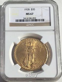 1928 $20 Saint-Gaudens Gold Double Eagle MS-67 NGC