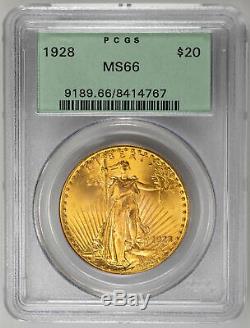 1928 $20 St. Gaudens, Double Eagle PCGS MS66 OGH SUPER PQ! Certified Rare Coin