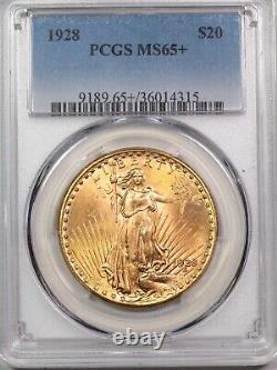 1928 PCGS MS65+ Saint Gaudens Gold Double Eagle Item#P16282