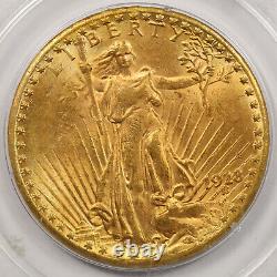 1928 Saint Gaudens Double Eagle Gold $20 MS 60 PCGS OGH Rattler Holder