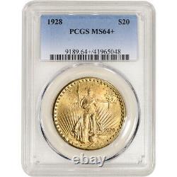 1928 US Gold $20 Saint-Gaudens Double Eagle PCGS MS64+