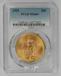 1928 US Gold $20 Saint-Gaudens Double Eagle PCGS MS66+ Plus Grade