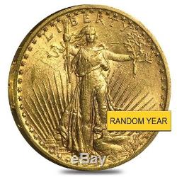$20 Gold Double Eagle Saint Gaudens Brilliant Uncirculated BU (Random Year)