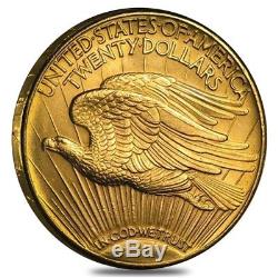 $20 Gold Double Eagle Saint Gaudens Polished or Cleaned (Random Year)